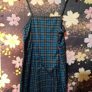 Blue Plaid Dress